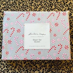 Candy canes sheet set (Queen) (NWT)